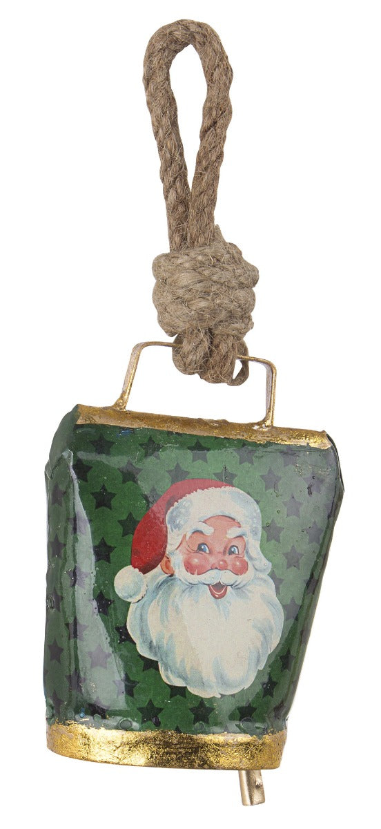 CAMPANELLA WENDI APPENDIBILE BABBO NATALE VERDE 11.5CM