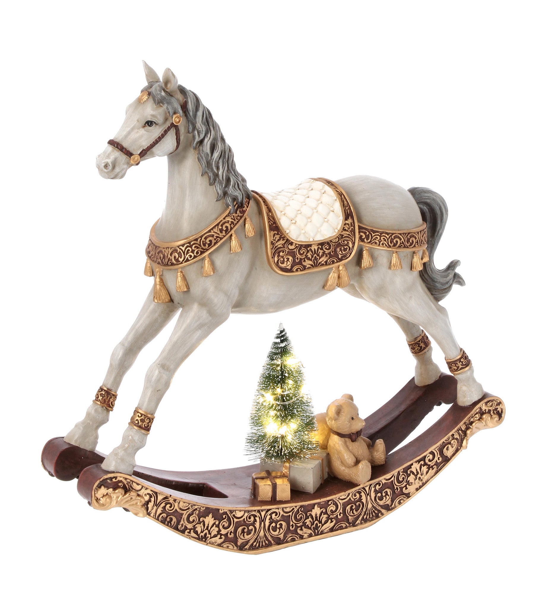 CAVALLINO A DONDOLO H.29CM EDWYN ORO