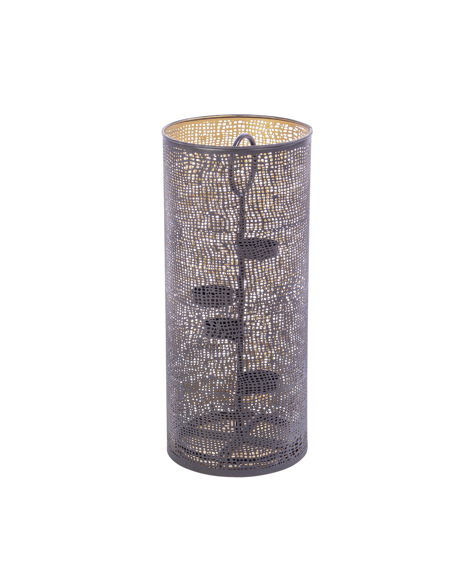PORTA TEALIGHT 4 POSTI ICELYN NERO-ORO