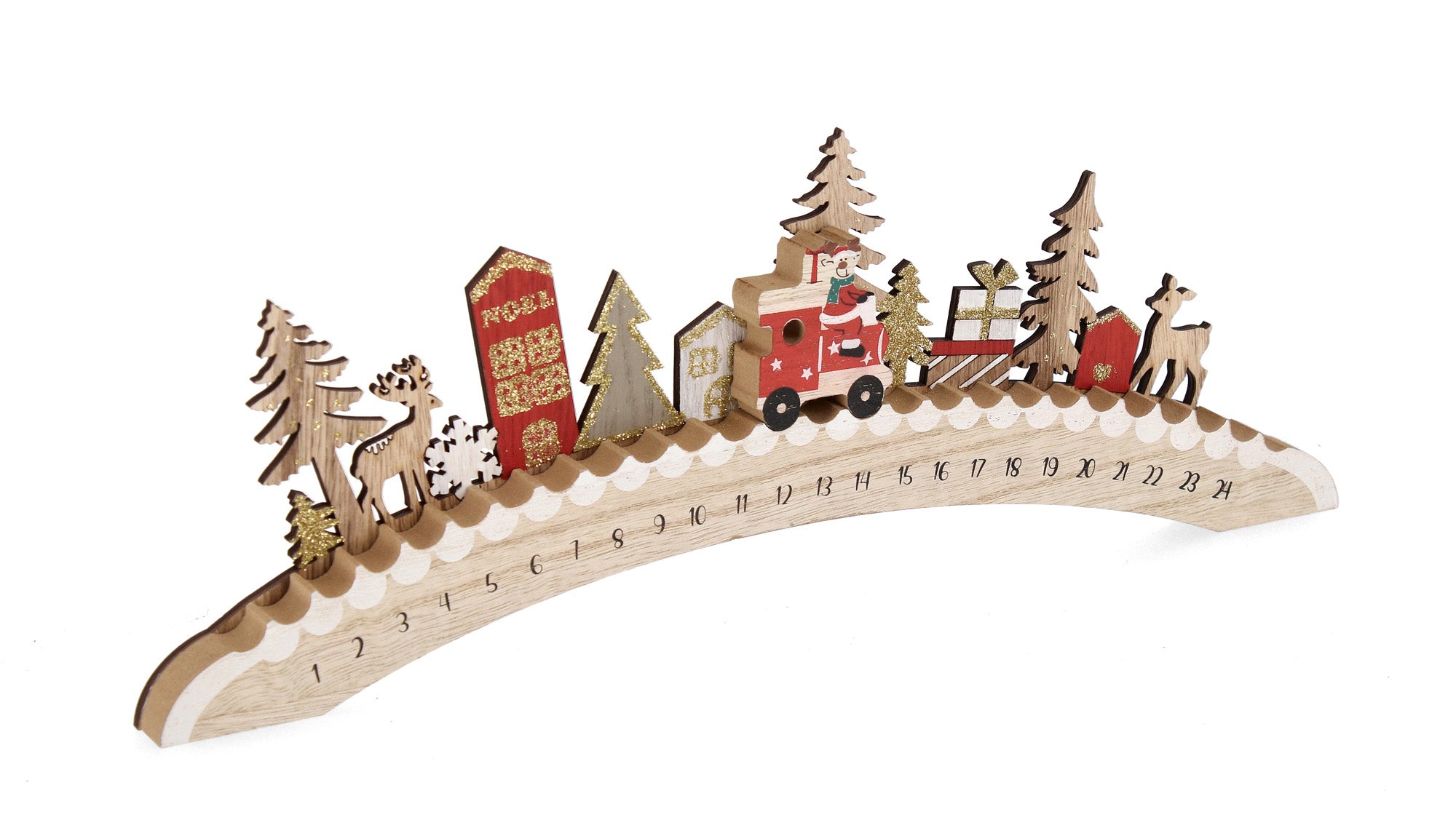 CALENDARIO DELL' AVVENTO LETTIE ARCO ROSSO 41CM