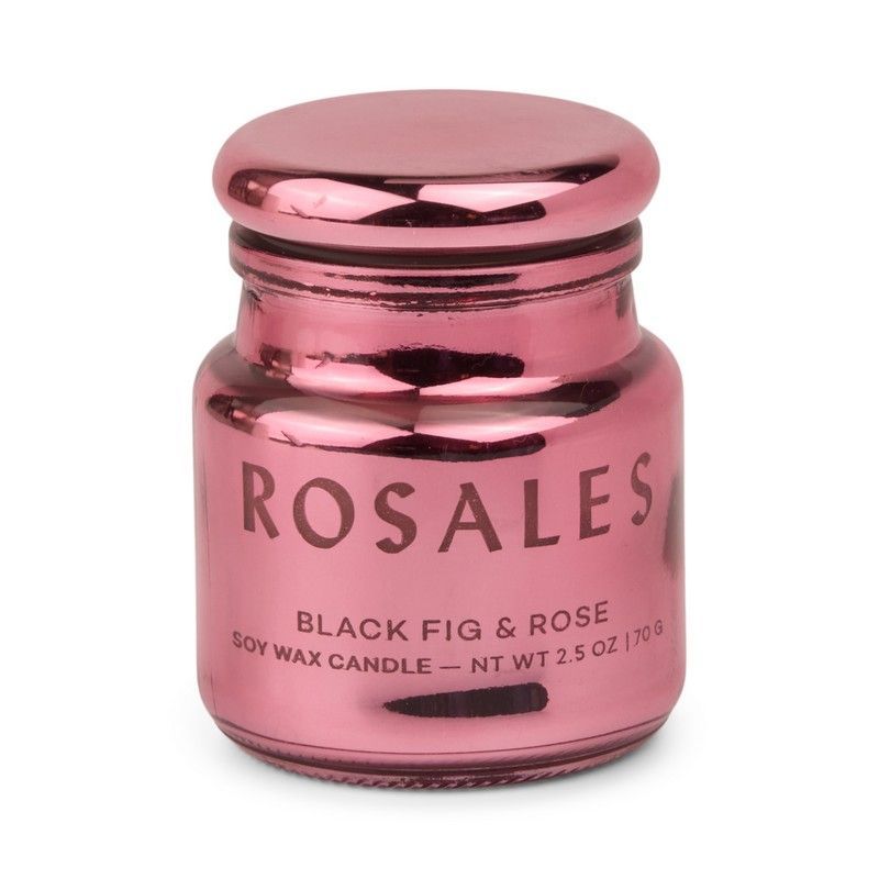 Paddywax Candela in Vetro Rosa Metallizzato "Chroma" – Rosa e Zafferano (71 g)
