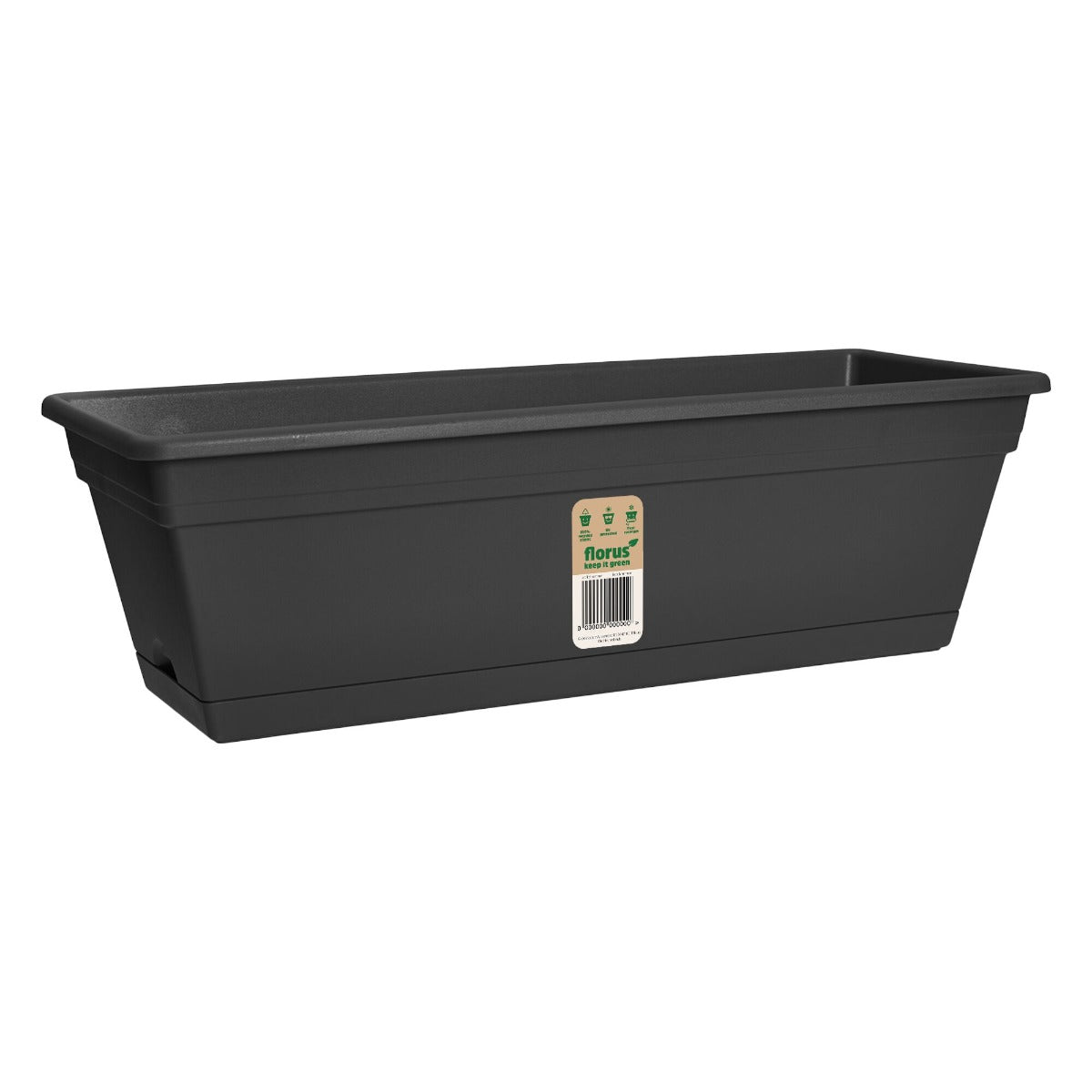 FIORIERA MEDITERRAN BALCONY TROUGH 50CM ANTRACITE