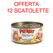 OFFERTA 12 SCATOLETTE CIBO UMIDO GATTO NATURA TONNO ROSA/PATATE 140 GR