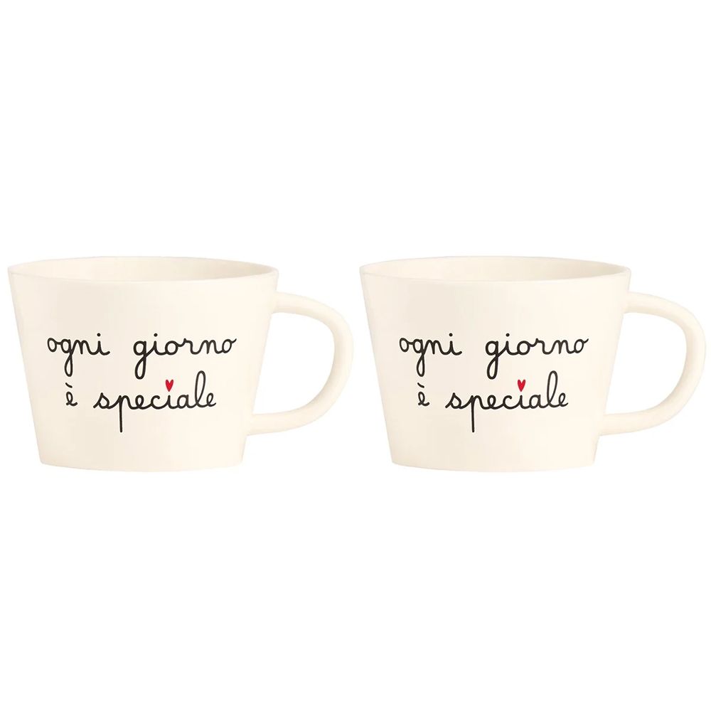 Set 2 tazze colazione "Ogni Giorno è Speciale"