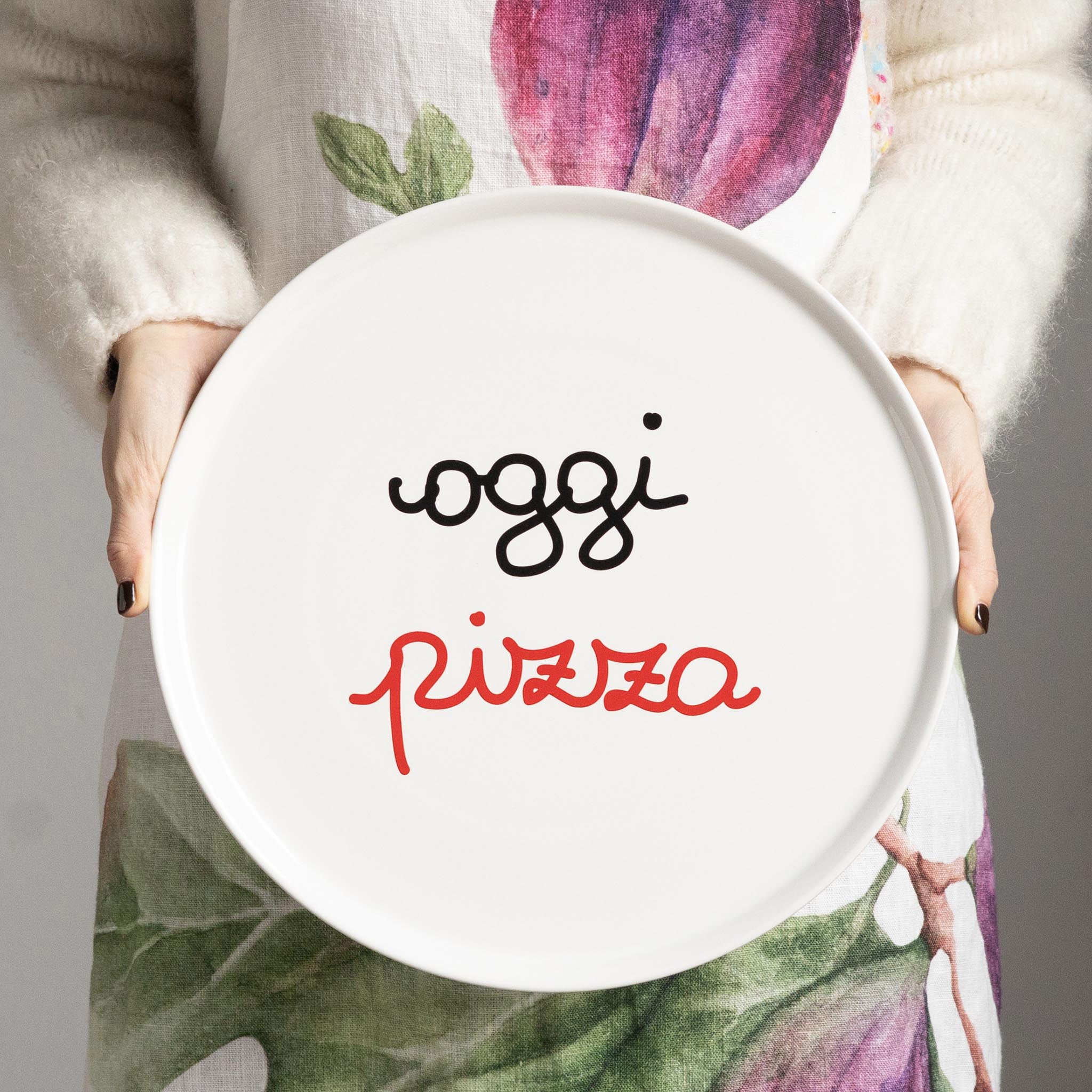 Piatto Pizza Decorato Oggi Pizza D31,5 cm Simple Day