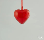 Decorazione Cuore Vetro Soffiato D10 Rosso EDG