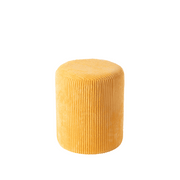 Pouf sgabello imbottito in velluto a coste 39x39x44 cm Pesca - immagine 1