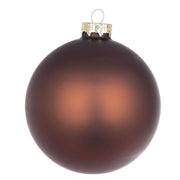 PALLINA DI NATALE IN VETRO MARRONE 10CM