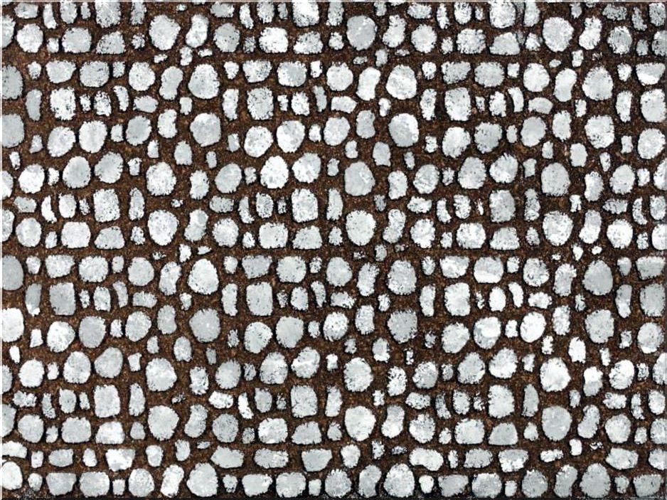 Pannello sughero design muro pietra tonda 33x25x1 cm
