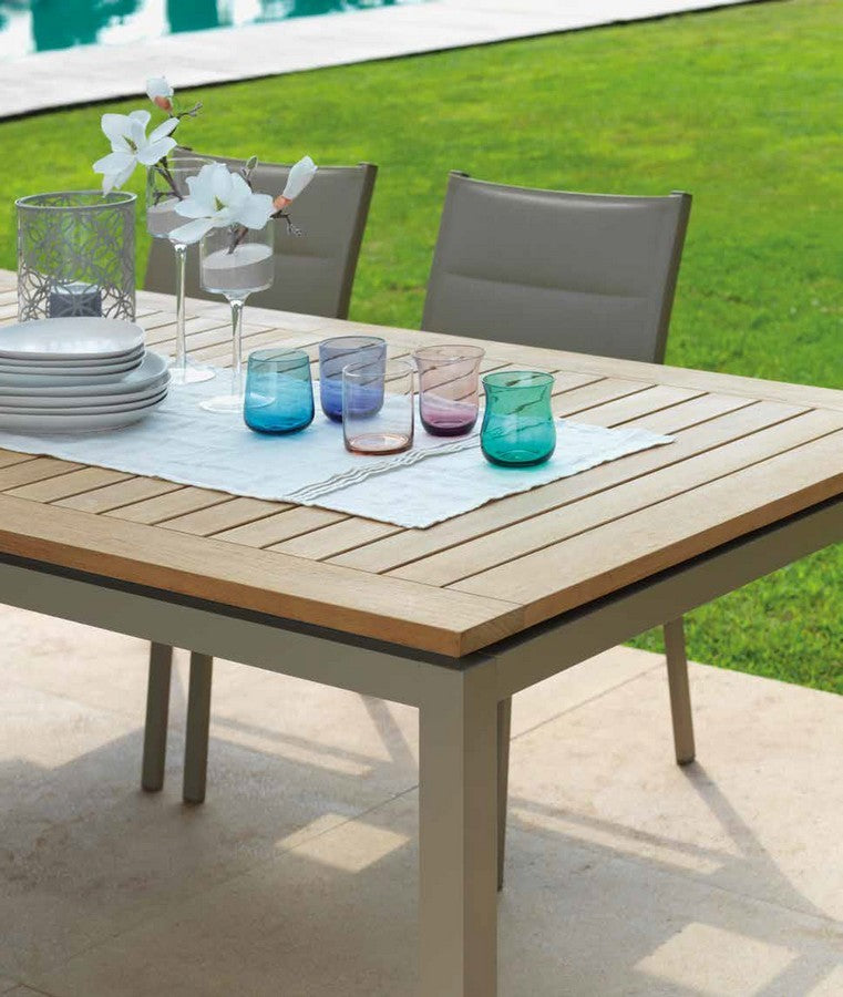 OFFERTA TAVOLO TIMBER TEAK ALLUNGABILE 200/280 CM+ 8 POLTRONE
