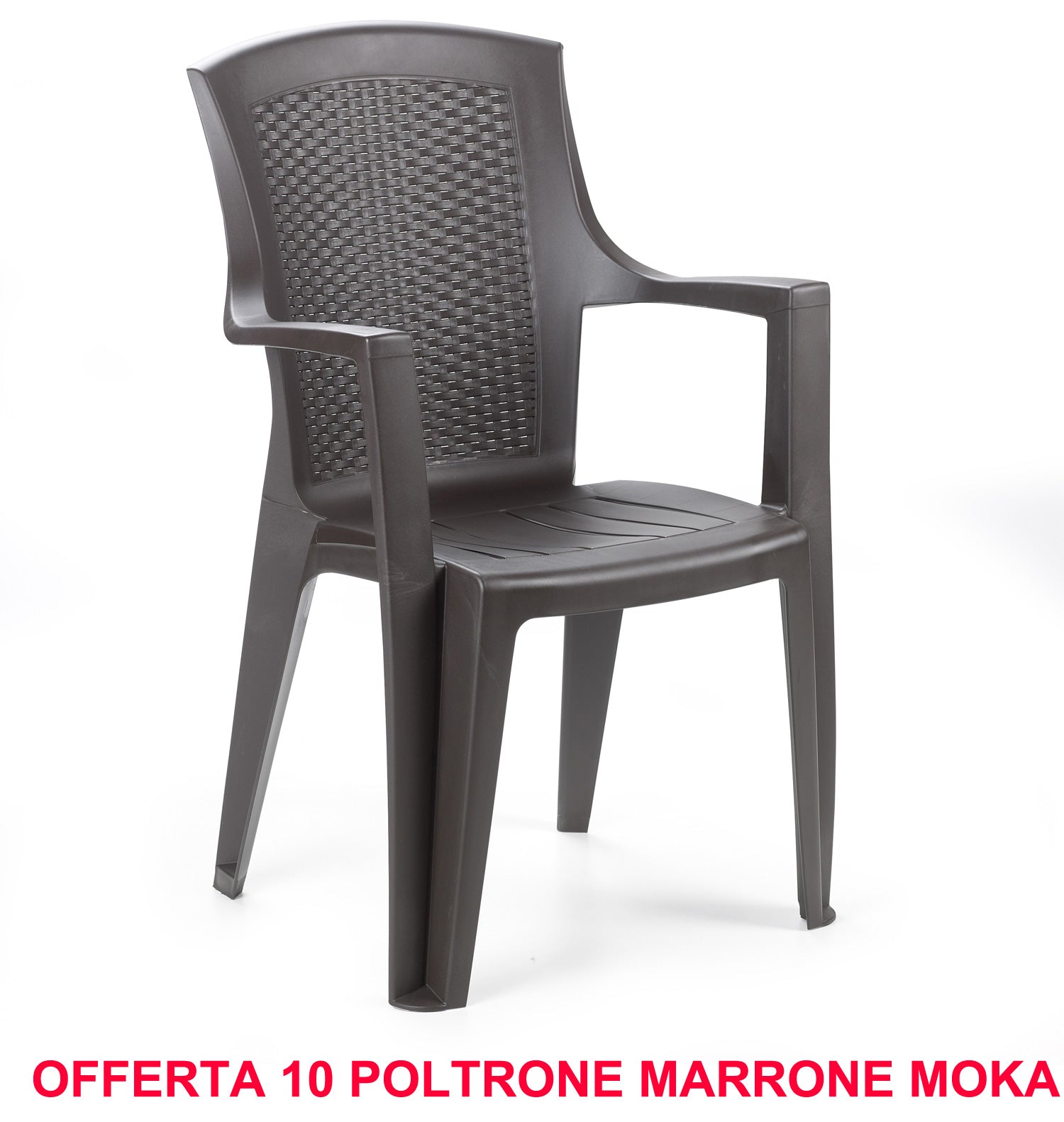 OFFERTA 10 POLTRONE EDEN 60X62X89 CM MARRONE