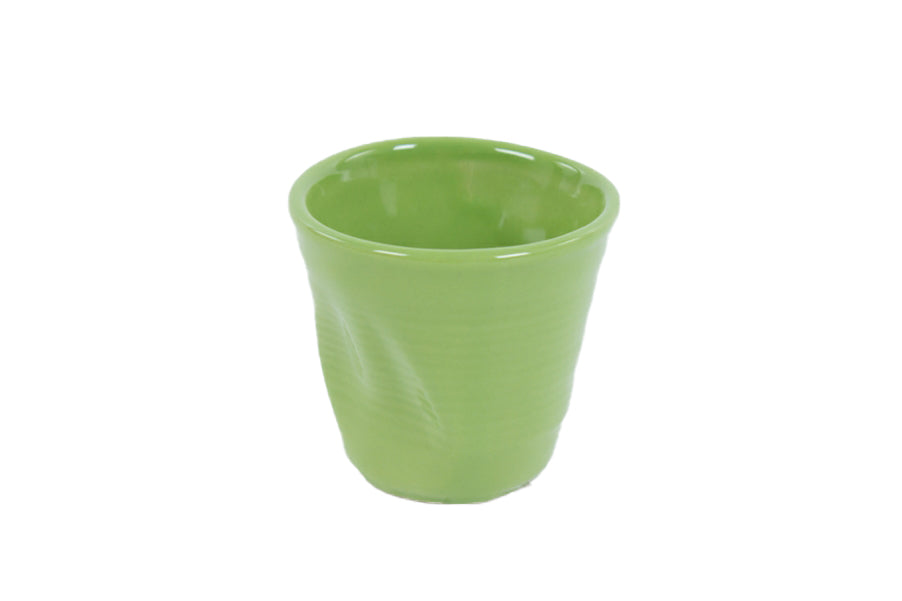 BICCHIERINO DA CAFFE' IN PORCELLANA ACCARTOCCIATO VERDE KALEIDOS