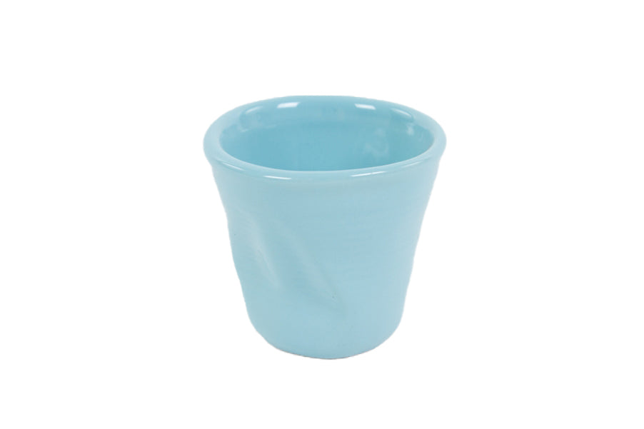 BICCHIERINO DA CAFFE' IN PORCELLANA ACCARTOCCIATO ANDAMAN LIGHT BLUE KALEIDOS