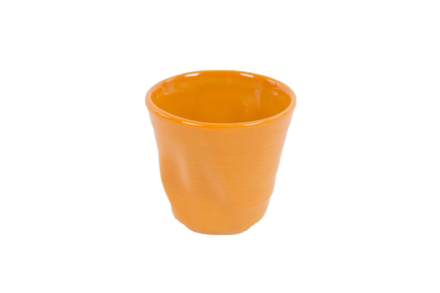 BICCHIERINO DA CAFFE' IN PORCELLANA ACCARTOCCIATO TAORMINA ORANGE KALEIDOS