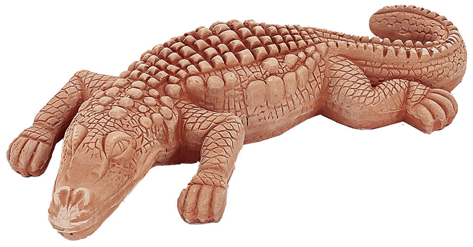 Gatto che dorme in terracotta artigianale per arredo giardino decorazi Gatto che dorme in terracotta artigianale per arredo giardino decorazi