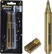 PENNARELLI PER FINESTRA SET DA 2 PEZZI ORO/ARGENTO