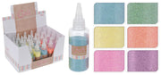 OFFERTA 6 PZ BOTTIGLIA GLITTER 9 CM COLORI ASSORTITI