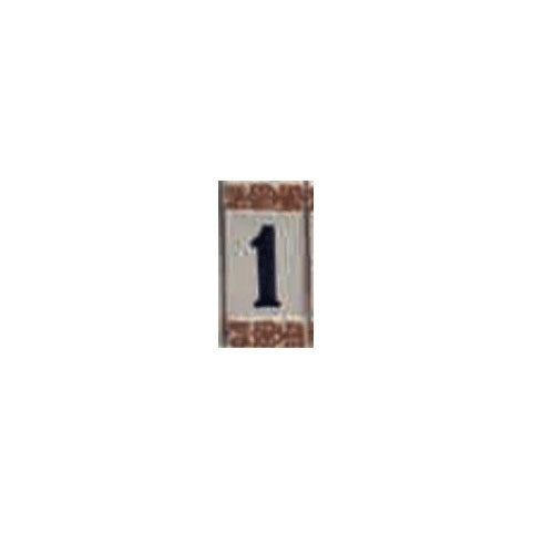 NUMERO DIPINTO 1 IN MATERIALE CERAMICO