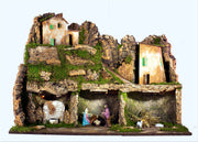 PRESEPE 76X40X54 CON LUCI E FONTANA CON POMPA
