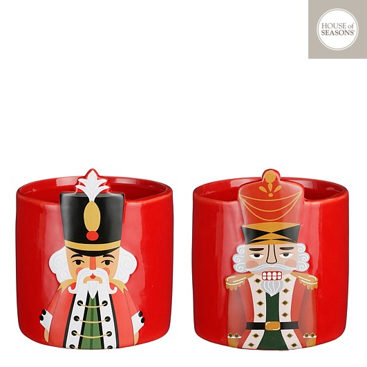 PORTAVASO ROSSO CON SCHIACCIANOCI H13,5CM ASSORTITO