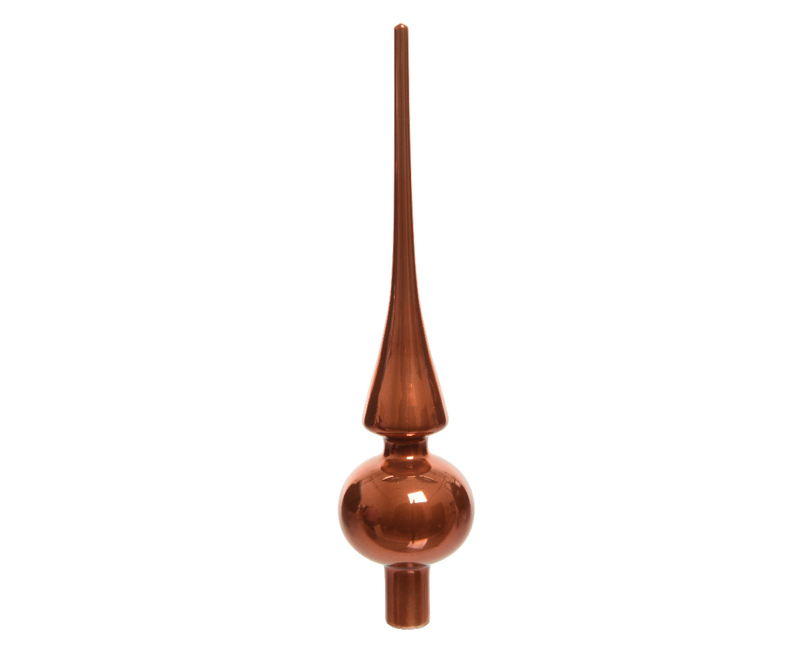 PUNTALE NATALIZIO 26CM MARRONE TERRA SMALTATO
