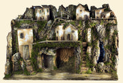 PRESEPE 80X50X50CM CON LUCI E CASCATA CON POMPA