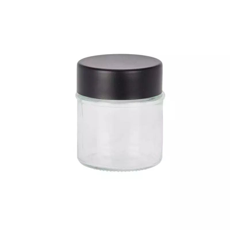 Barattolo in vetro con coperchio a vite, 50ml 5x6cm trasparente/nero