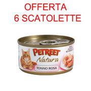 OFFERTA 12 SCATOLETTE CIBO UMIDO GATTO NATURA TONNO ROSA  140GR
