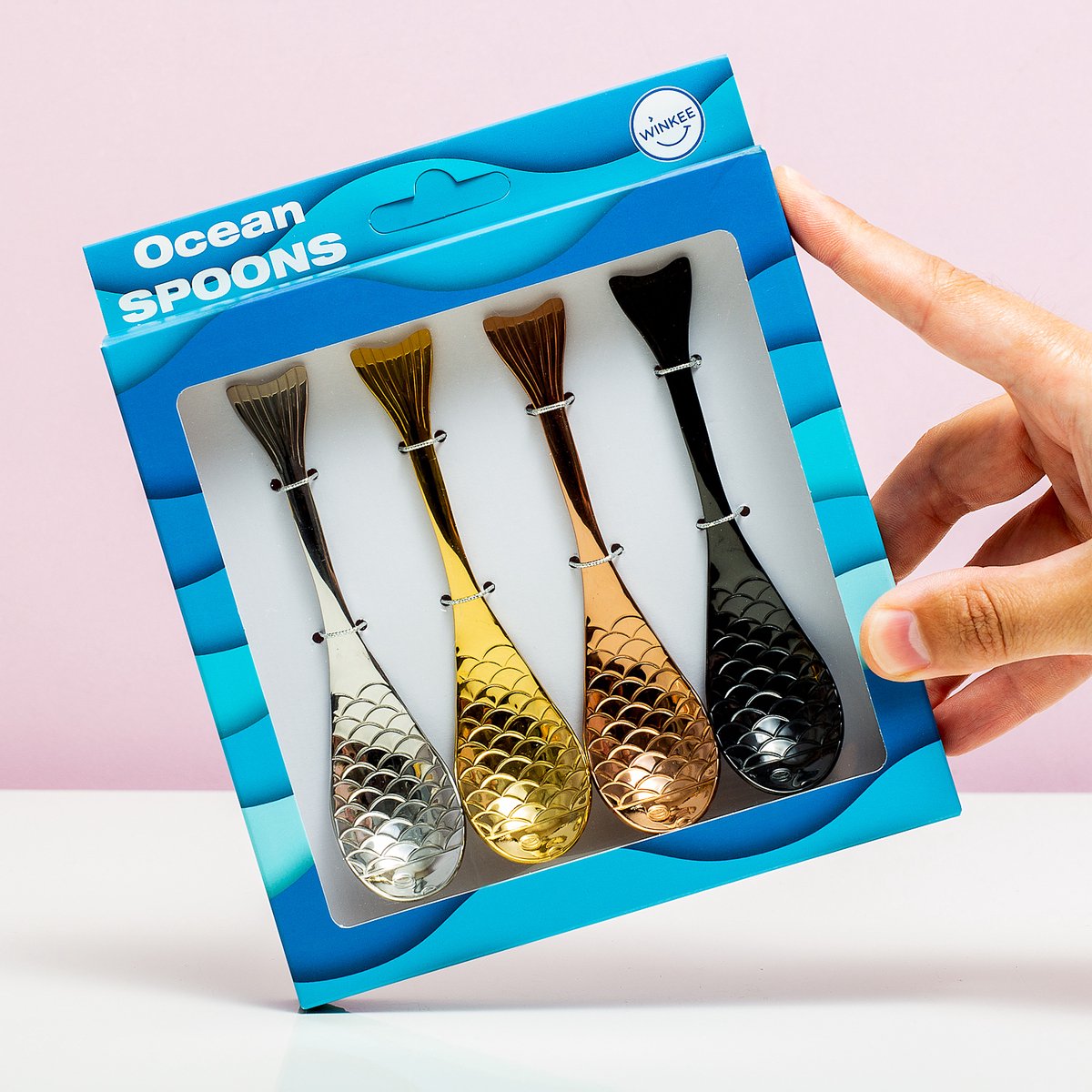 SET 4 CUCCHIAI OCEAN SPOONS WINKEE
