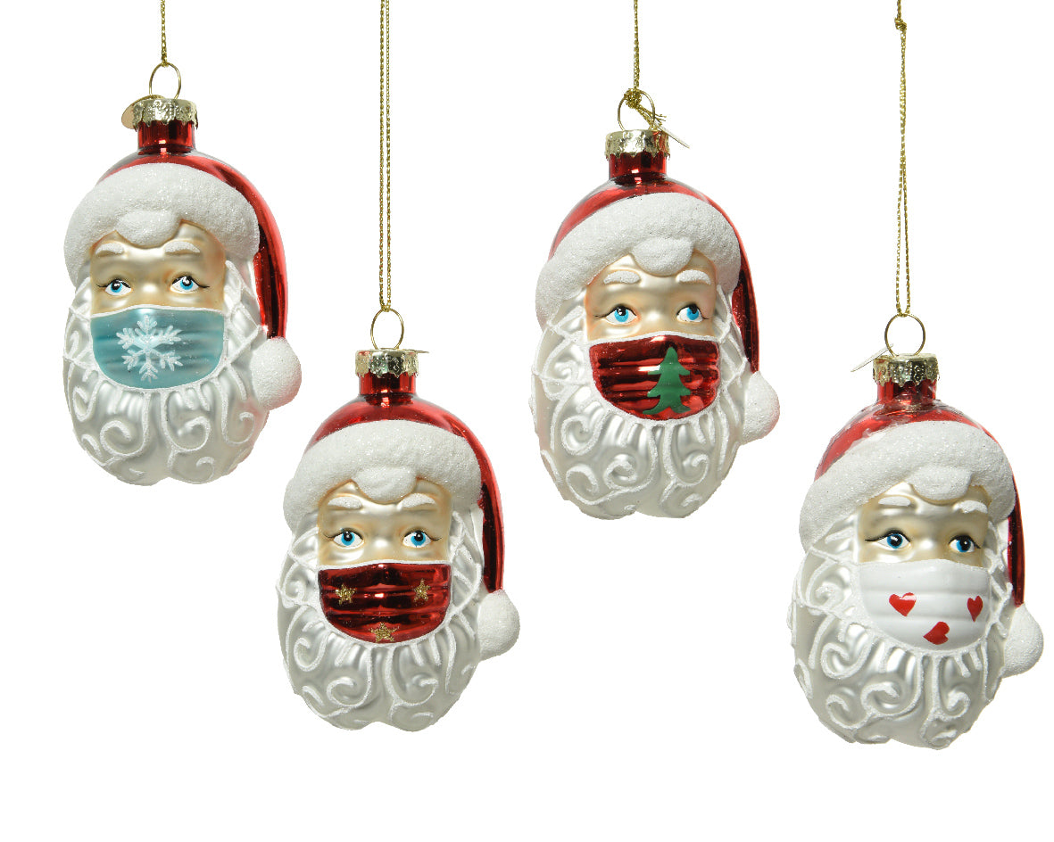 OFFERTA 3 DECORAZIONI BABBO NATALE DA APPENDERE 5X5,5X9CM ASSORTITE