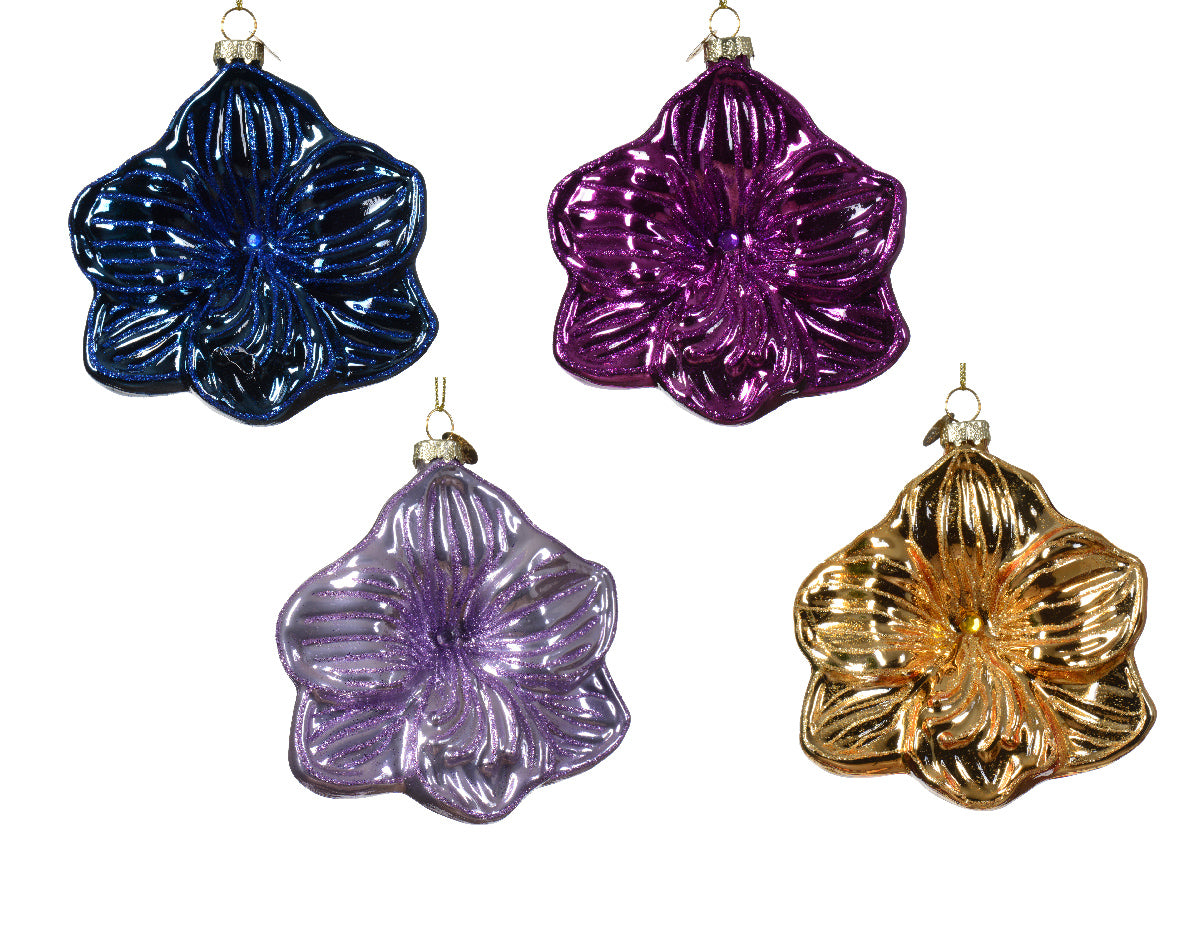 1 CIONDOLO NATALIZIO A FORMA DI FIORE COLORE ASSORTITO