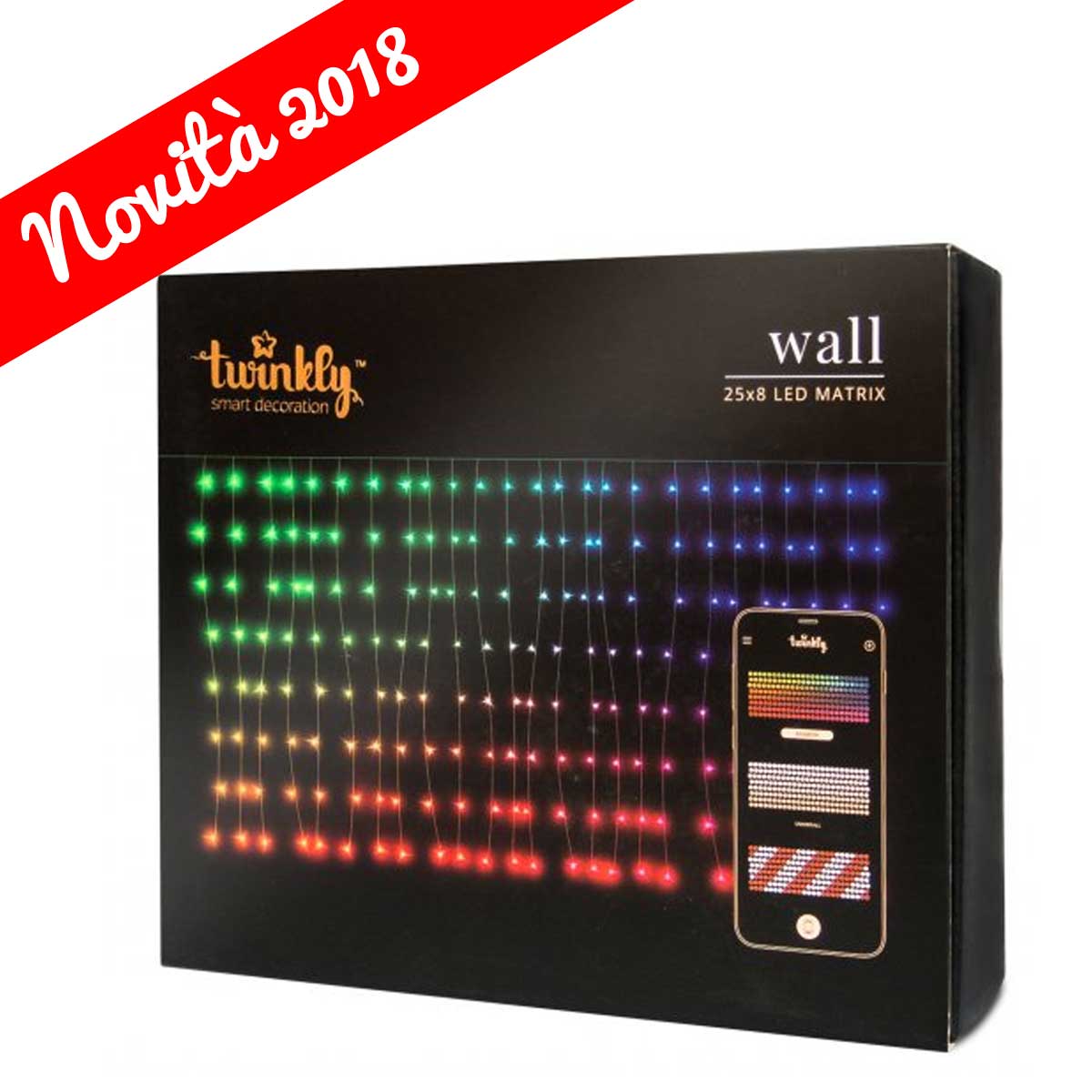 TWINKLY LUCI DI NATALE 200 LED + PRESA SHUKO UK