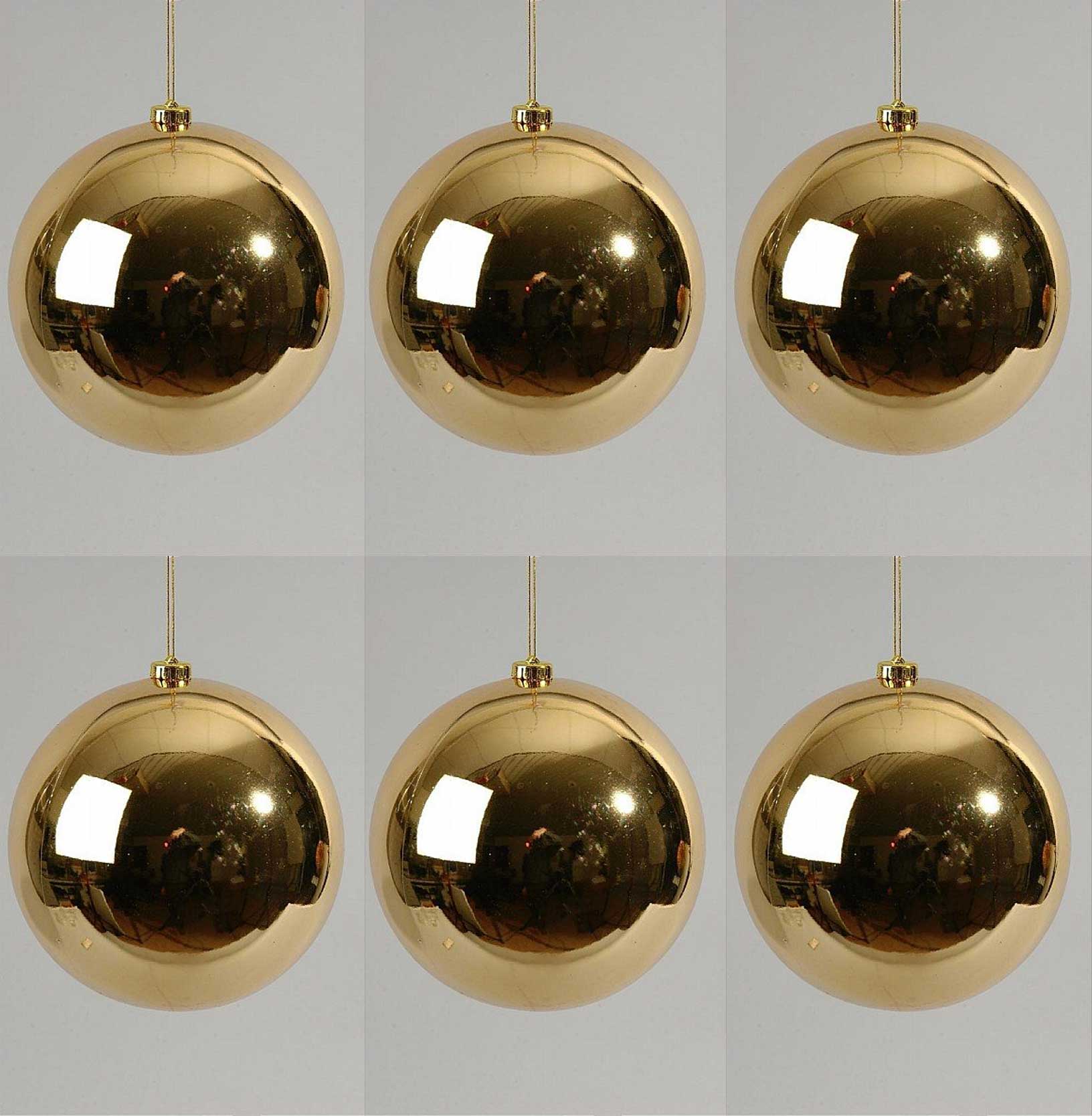 OFFERTA 6 PALLINE DI NATALE 15CM ORO