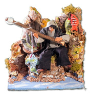 Pescatore con Movimento 15cm figura 17x17x16cm