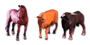 Modelli Assortiti Mucca Toro Cavallo 12x9 cm