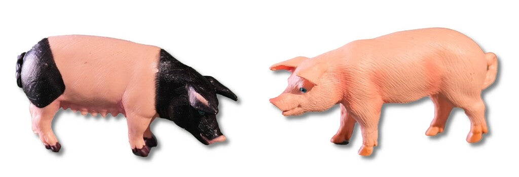 PVC-Schwein, verschiedene Farben, 10 x 5 cm