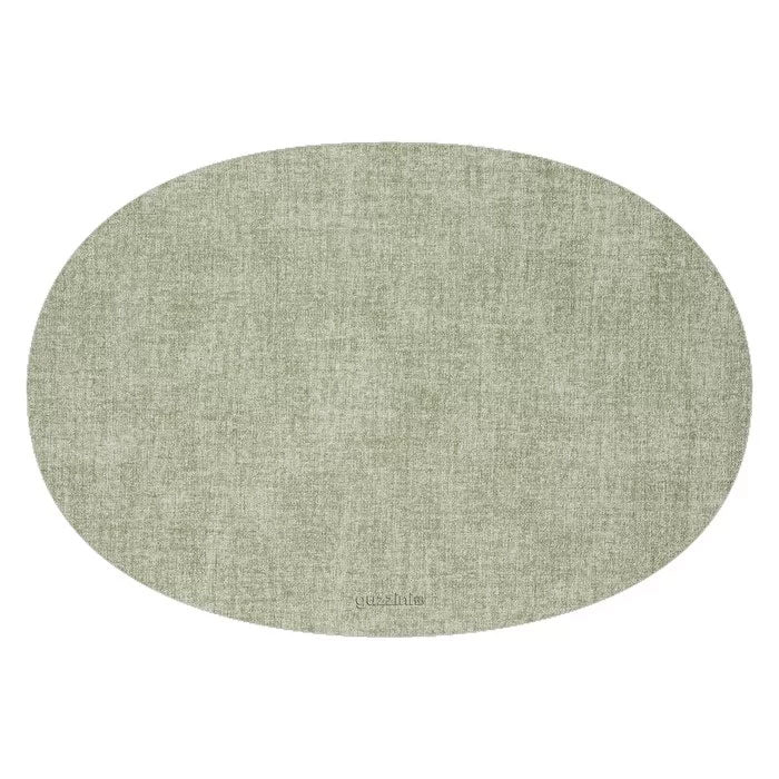 TOVAGLIETTA OVALE DOUBLE FACE FABRIC VERDE MENTA 34X48CM