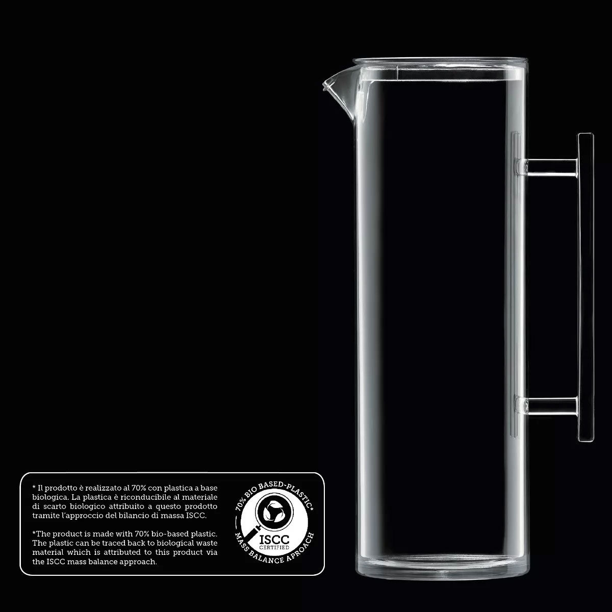 CARAFFA IN VETRO CON COPERCHIO 1700CC