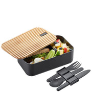Lunch box ENVIRO 19.5x12x6.8cm 293g Nero Bambù Gefu