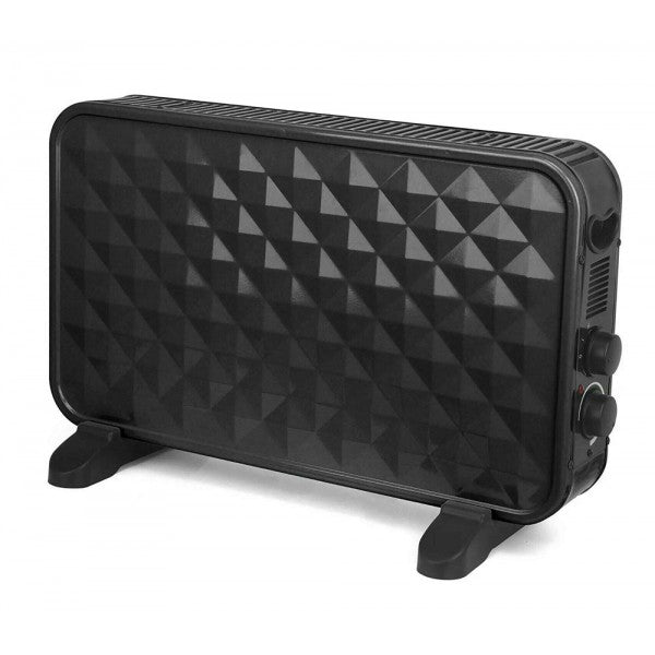 STUFA VENTILATA ELETTRICA PORTATILE VIRGO CHANEL NERA 2 KW GMR
