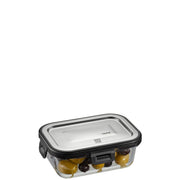 Contenitore per Alimenti MILO Rettangolare 400 ml Trasparente Nero Grigio GEFU