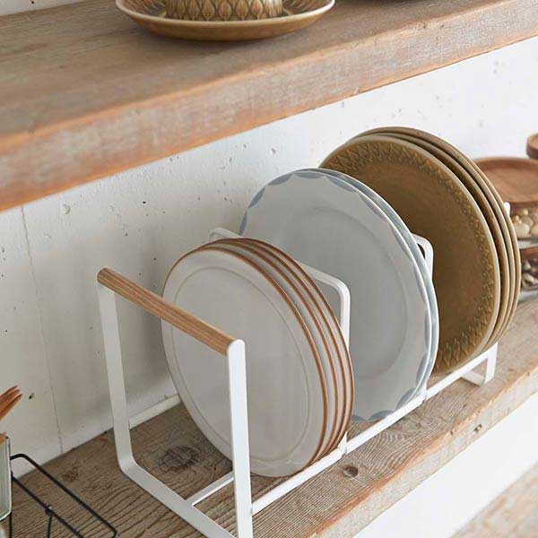 ORGANIZER PORTA PIATTI IN METALLO BIANCO 34.5X20X16.5 CM