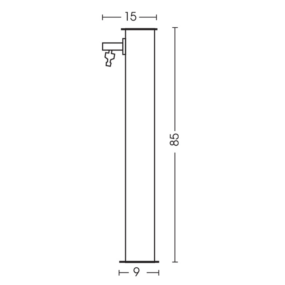 FONTANA DA GIARDINO QUADRATA TORTORA