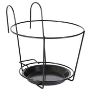 BALCONIERA NERA TONDA D.22CM CON SOTTOVASO