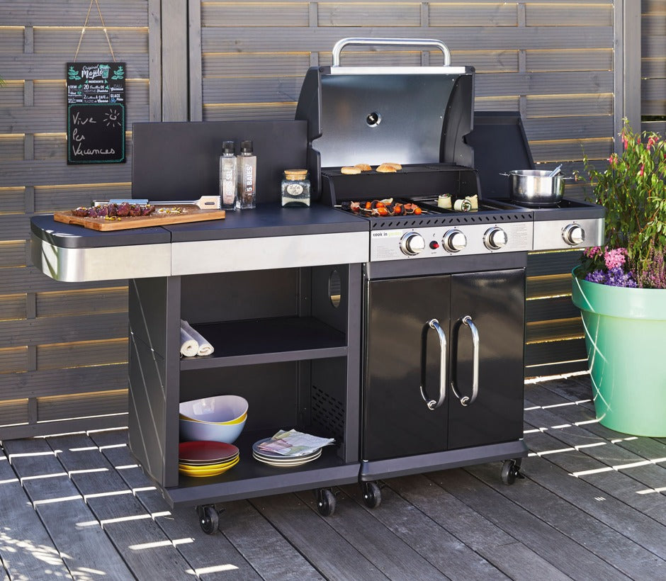 BARBECUE A GAS 3 BRUCIATORI AMERICAIN