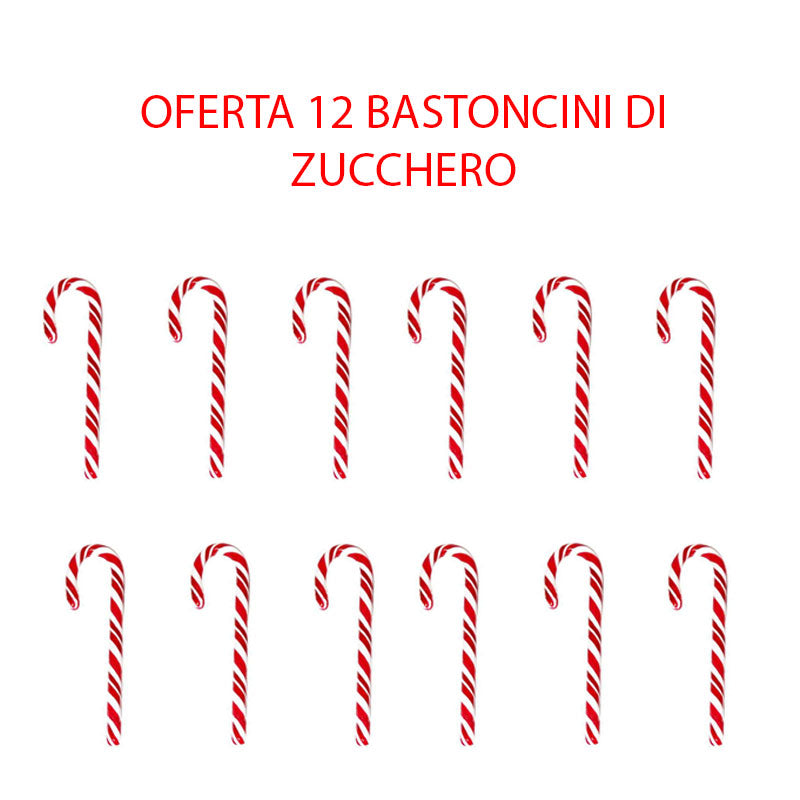 OFFERTA 12 BASTONCINI DI ZUCCHERO XL