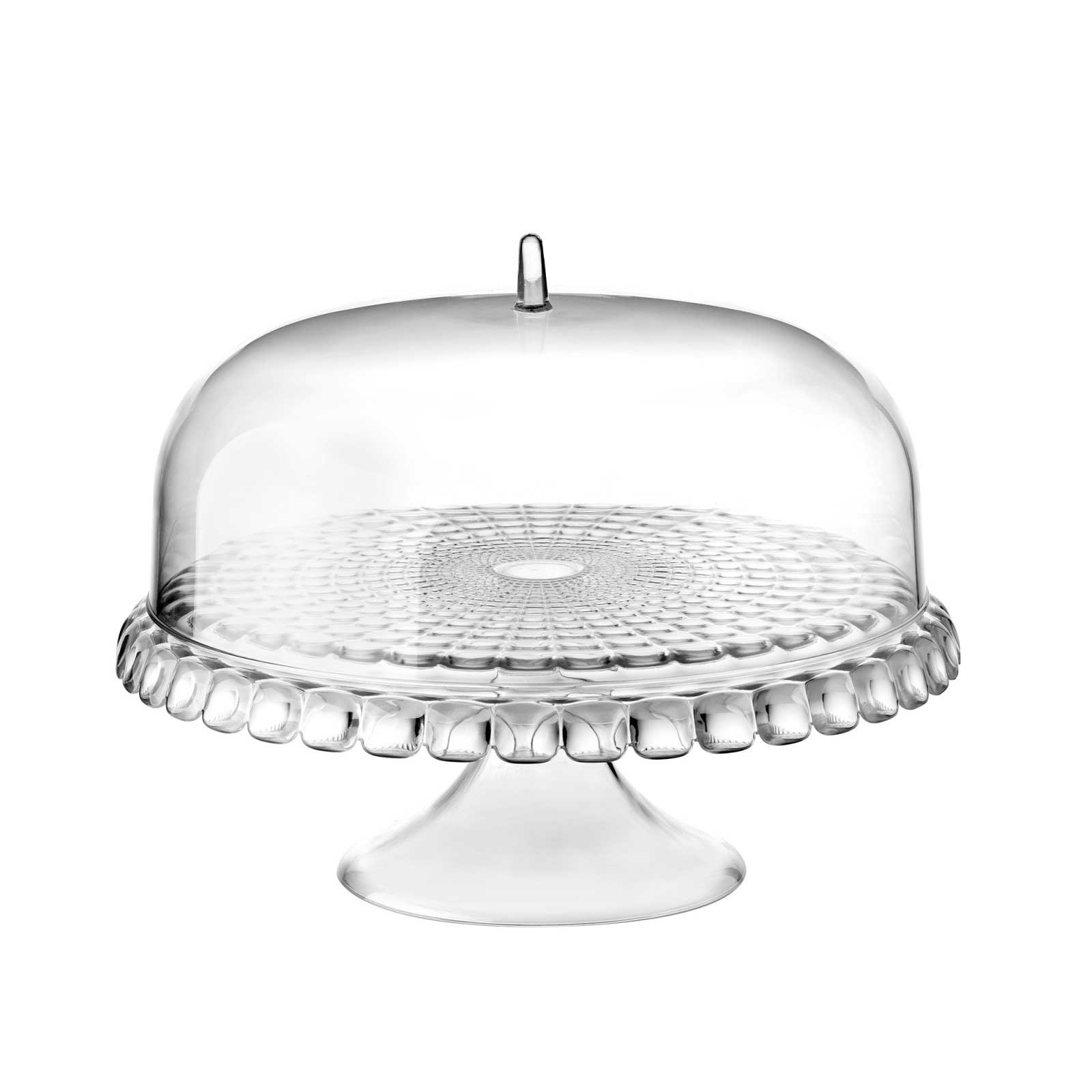 ALZATA CON CAMPANA 36X28 CM TIFFANY TRASPARENTE