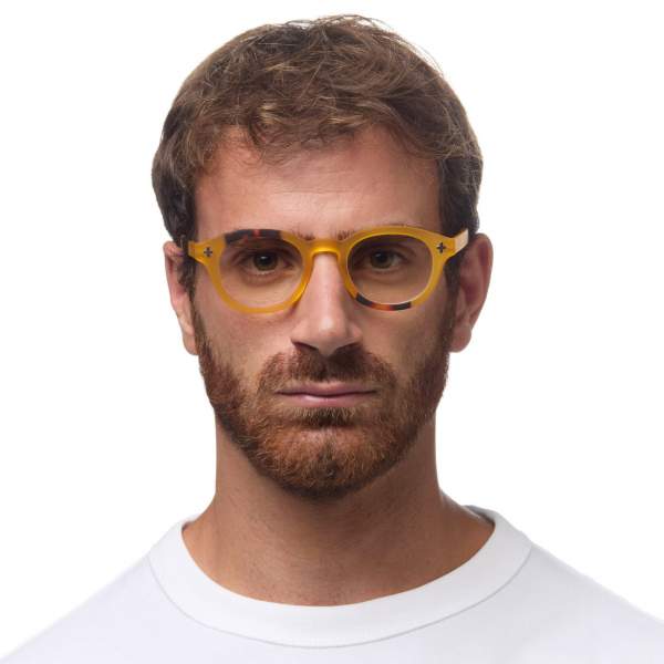 Occhiali da Lettura Anti Luce Blu Milano Giallo Havana +2,50 OKKIA - immagine 2