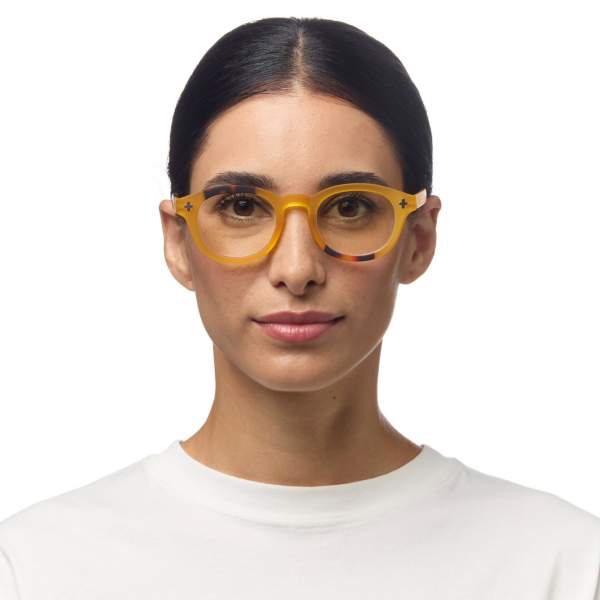 Occhiali da Lettura Anti Luce Blu Milano Giallo Havana +2,50 OKKIA - immagine 3