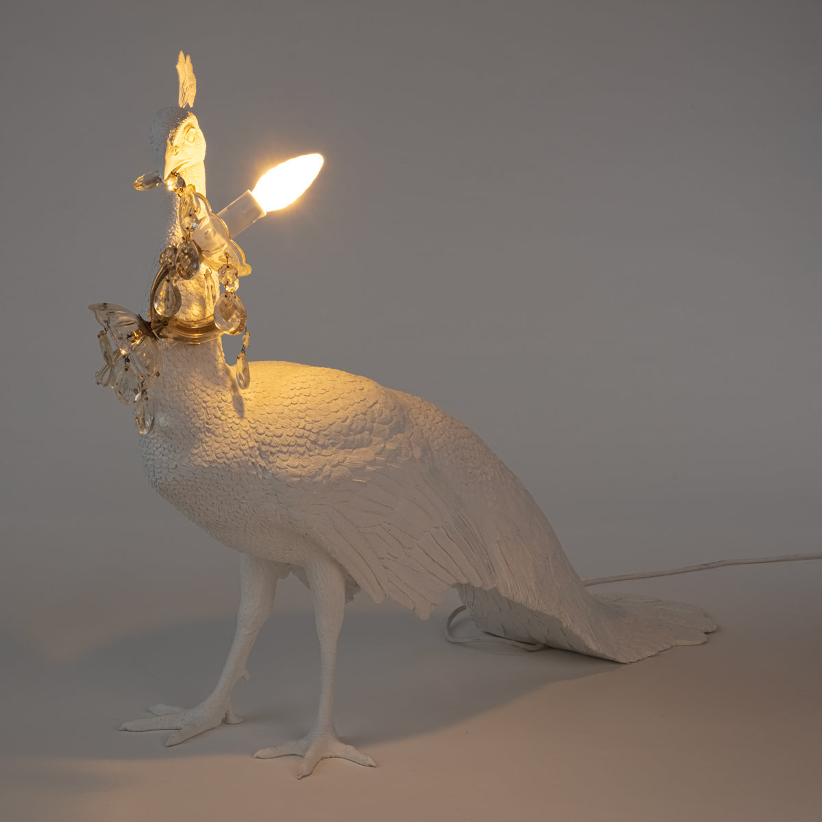 Lampada LED Pavone 100x29x69 cm Bianca SELETTI
